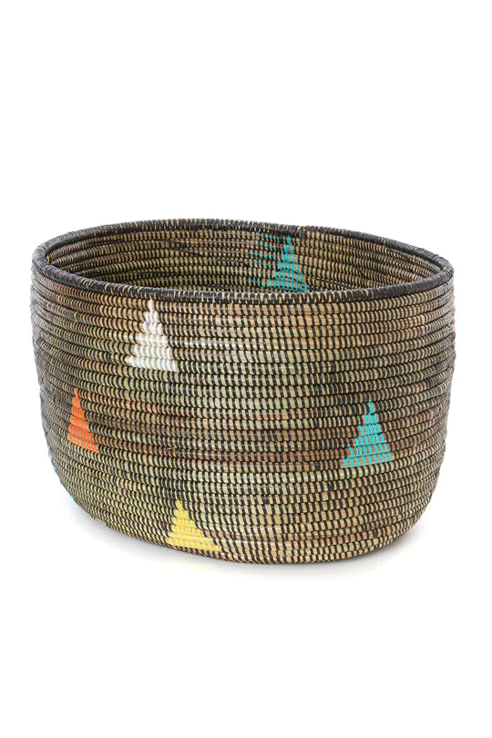 Teranga Triangles Knitting Basket Set of (3) from Senegal