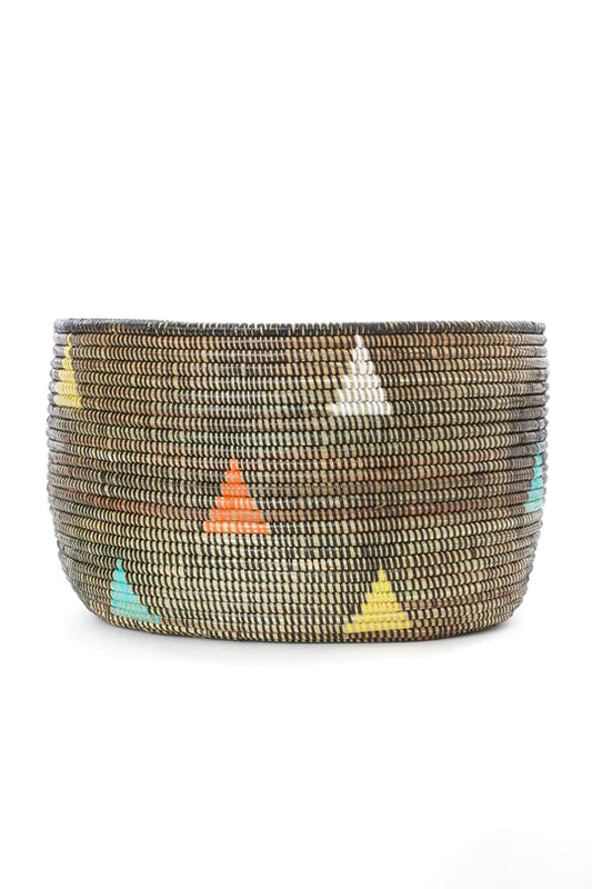 Teranga Triangles Knitting Basket Set of (3) from Senegal