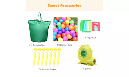 Mighty Inflatable 5-in-1 Bounce House Castle Jumper Moonwalk Bouncer