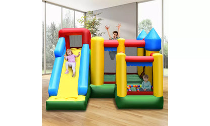 Mighty Inflatable 5-in-1 Bounce House Castle Jumper Moonwalk Bouncer