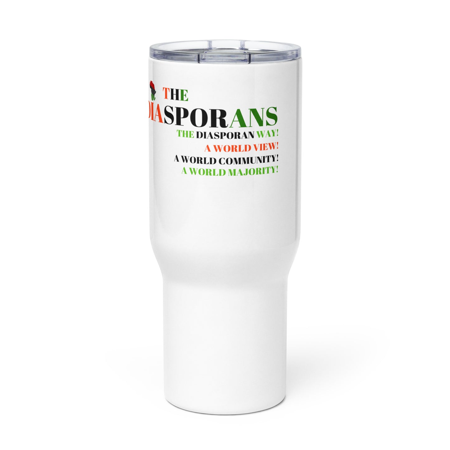 THE DIASPORAN Travel Mug with a Handle by SobG Designs