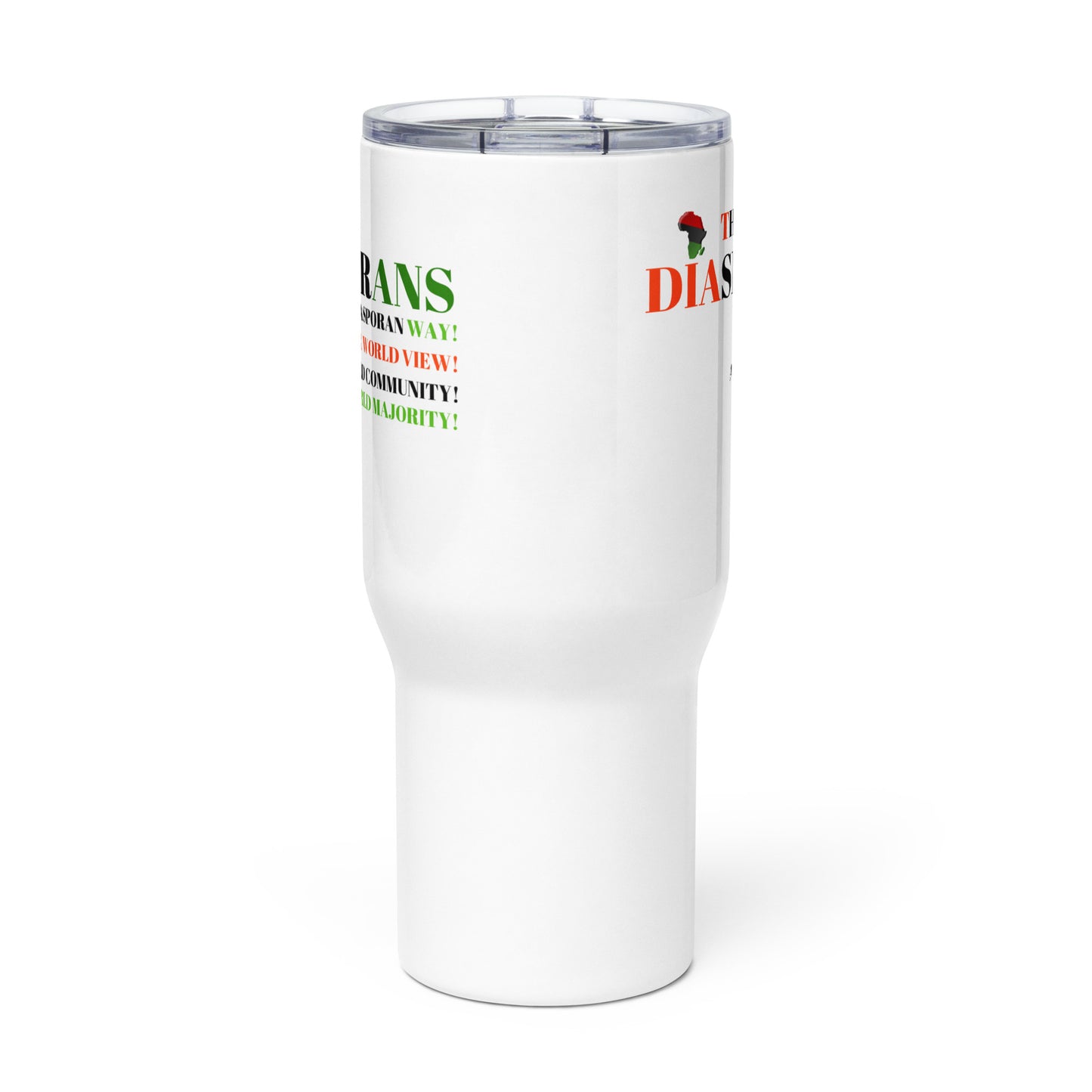 THE DIASPORAN Travel Mug with a Handle by SobG Designs