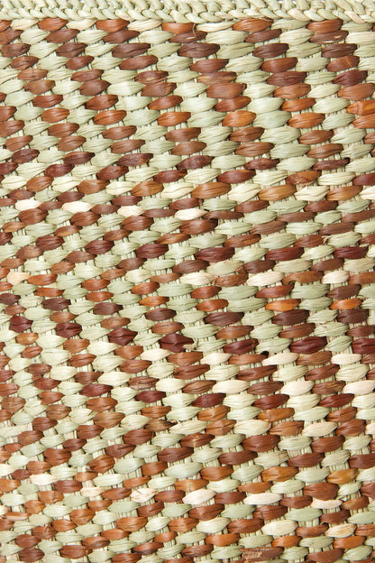 Brown & Natural Maila Milulu Reed Basket - Large, Set of (4)