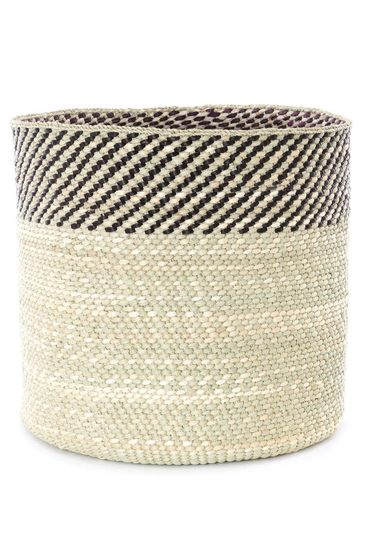 Black and Natural Kupanda Iringa Basket - Large, Set of (4)