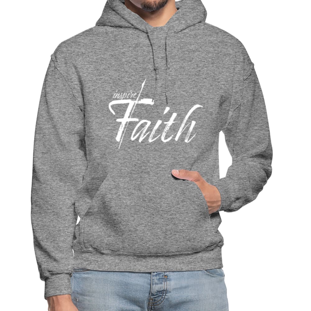 Mens Hoodie - Pullover Hooded Sweatshirt - Graphic/inspire Faith-4