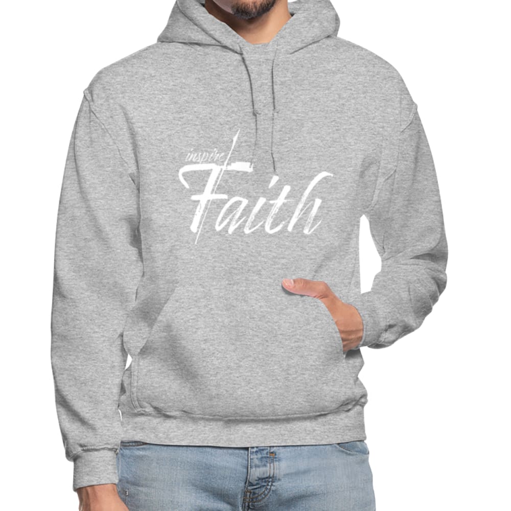 Mens Hoodie - Pullover Hooded Sweatshirt - Graphic/inspire Faith-5