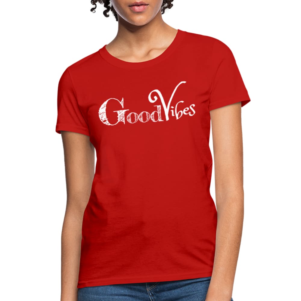 Womens T-shirt - Good Vibes Graphic Tee-0
