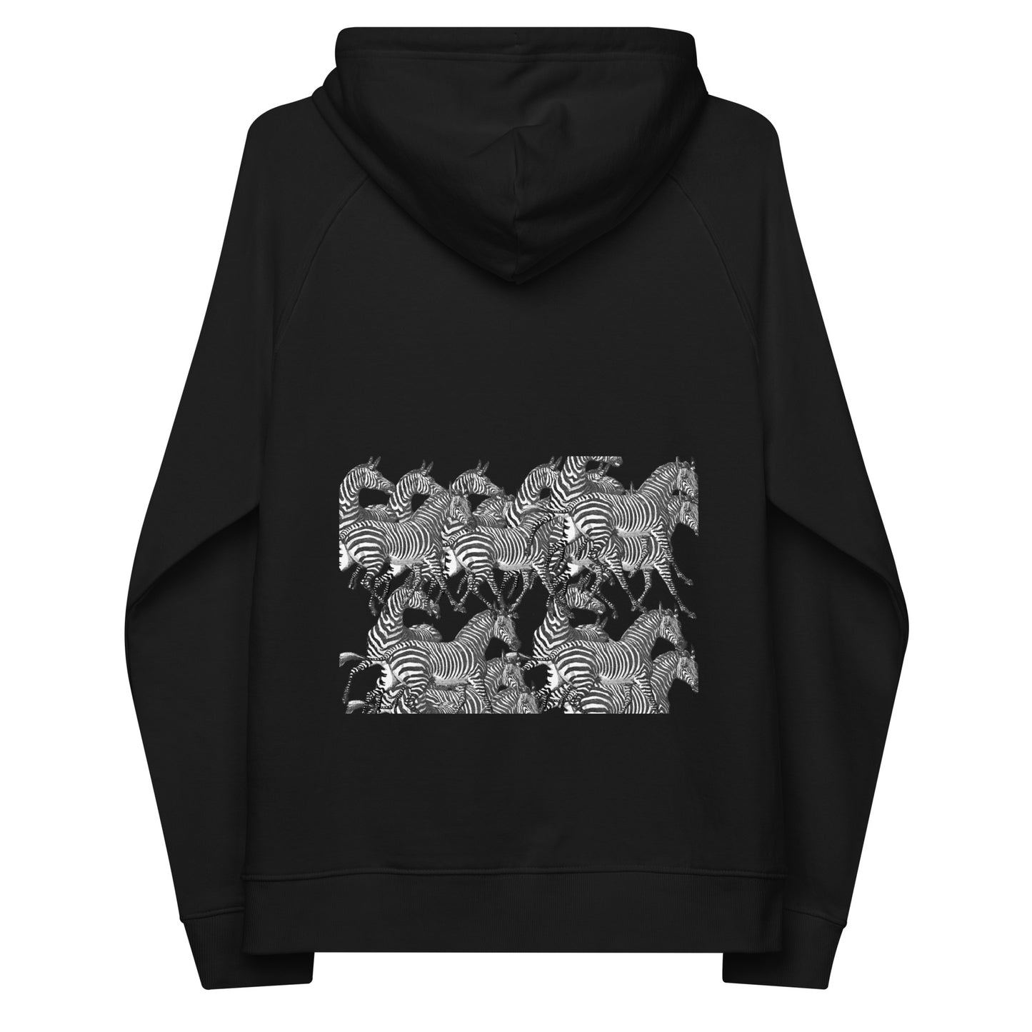 THE ZEBRA Unisex Eco Raglan Hoodie by SobG Designs