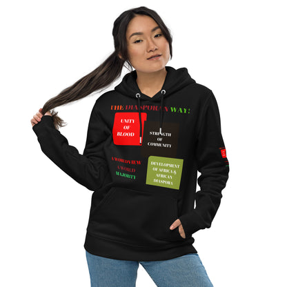 RED, BLACK, GREEN COLORS MEAN Unisex Essential Eco Hoodie by SobG Designs