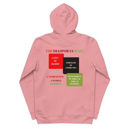 RED, BLACK, GREEN COLORS MEAN Unisex Essential Eco Hoodie by SobG Designs