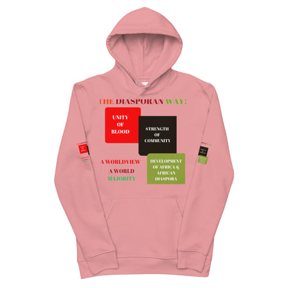 RED, BLACK, GREEN COLORS MEAN Unisex Essential Eco Hoodie by SobG Designs