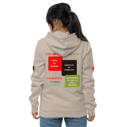 RED, BLACK, GREEN COLORS MEAN Unisex Essential Eco Hoodie by SobG Designs