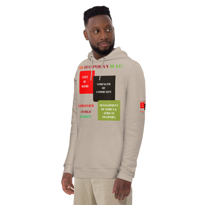RED, BLACK, GREEN COLORS MEAN Unisex Essential Eco Hoodie by SobG Designs