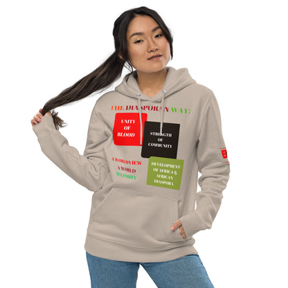 RED, BLACK, GREEN COLORS MEAN Unisex Essential Eco Hoodie by SobG Designs