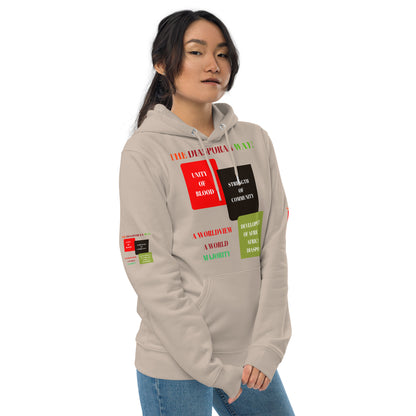 RED, BLACK, GREEN COLORS MEAN Unisex Essential Eco Hoodie by SobG Designs