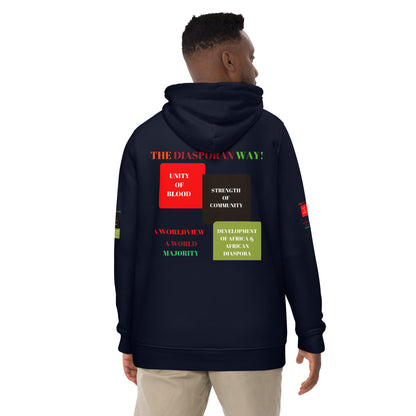 RED, BLACK, GREEN COLORS MEAN Unisex Essential Eco Hoodie by SobG Designs