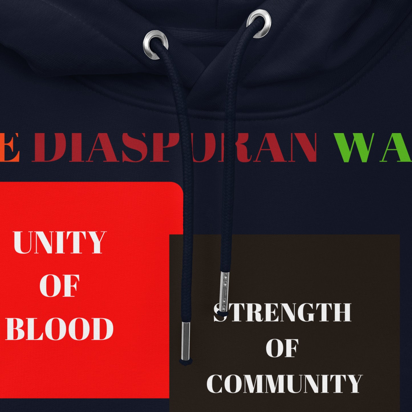 RED, BLACK, GREEN COLORS MEAN Unisex Essential Eco Hoodie by SobG Designs