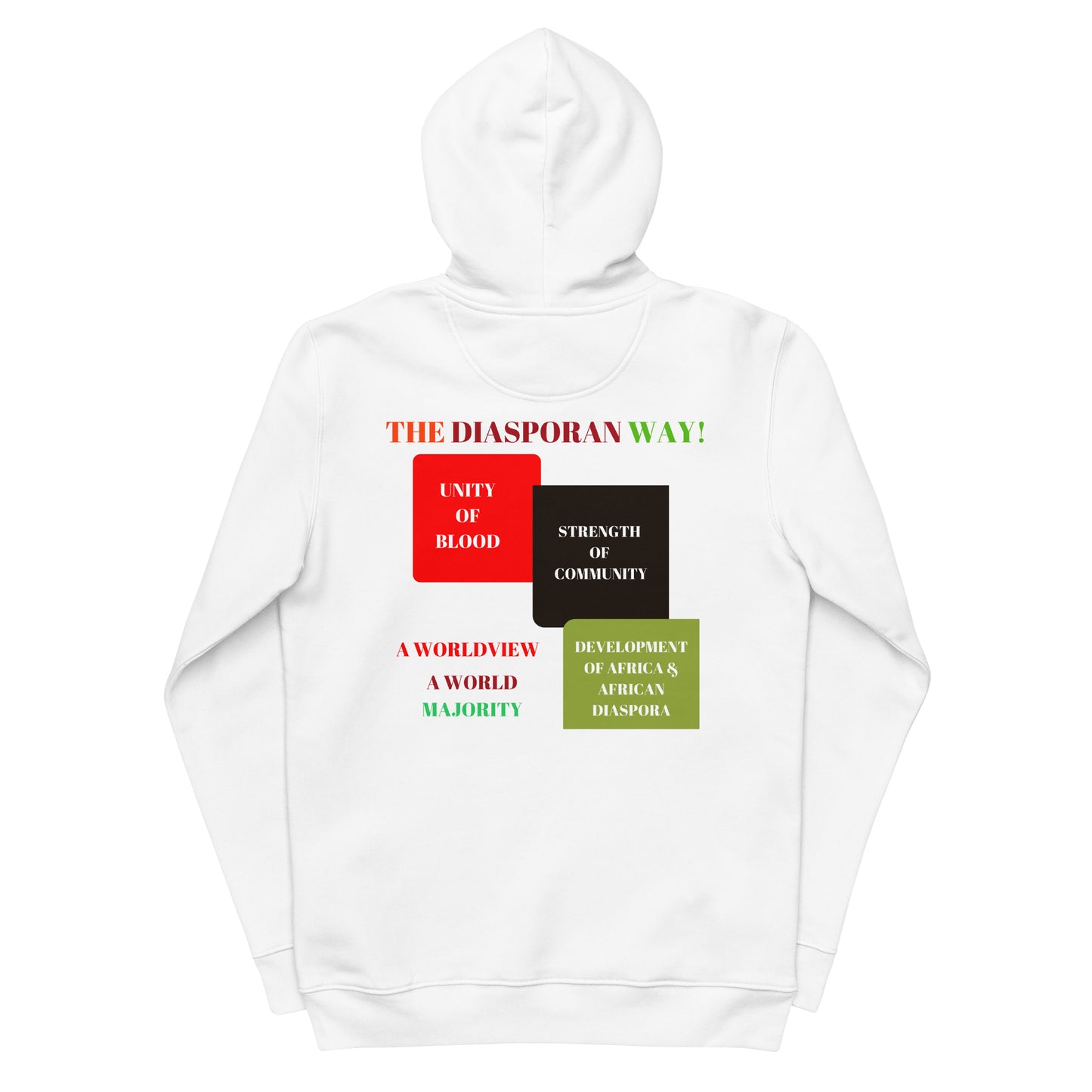 RED, BLACK, GREEN COLORS MEAN Unisex Essential Eco Hoodie by SobG Designs