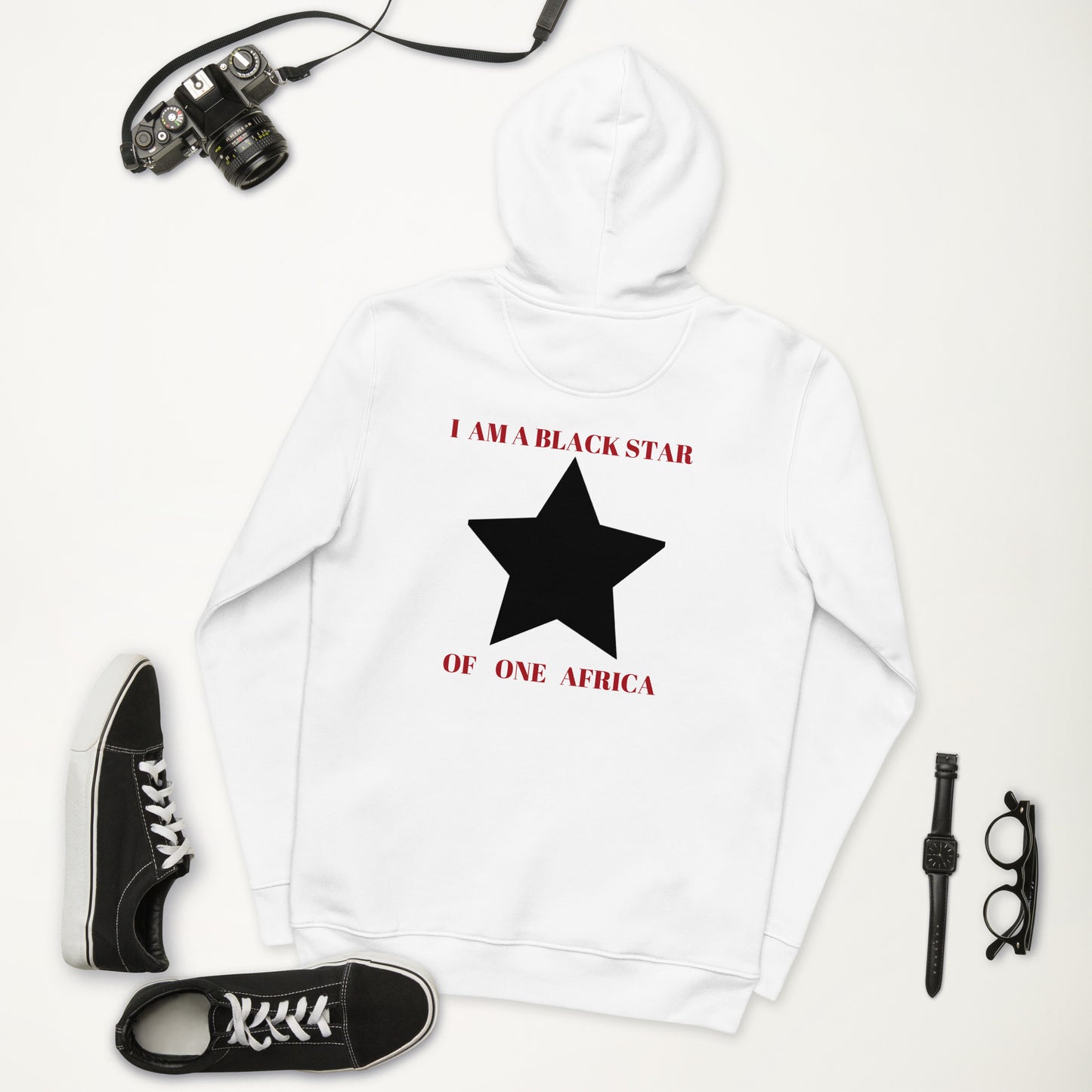 I AM A BLACK STAR Unisex Essential Eco Hoodie by SobG Designs