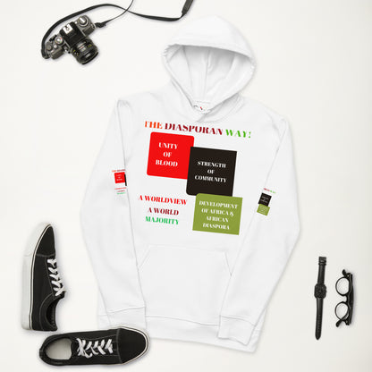 RED, BLACK, GREEN COLORS MEAN Unisex Essential Eco Hoodie by SobG Designs
