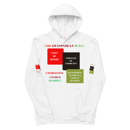 RED, BLACK, GREEN COLORS MEAN Unisex Essential Eco Hoodie by SobG Designs