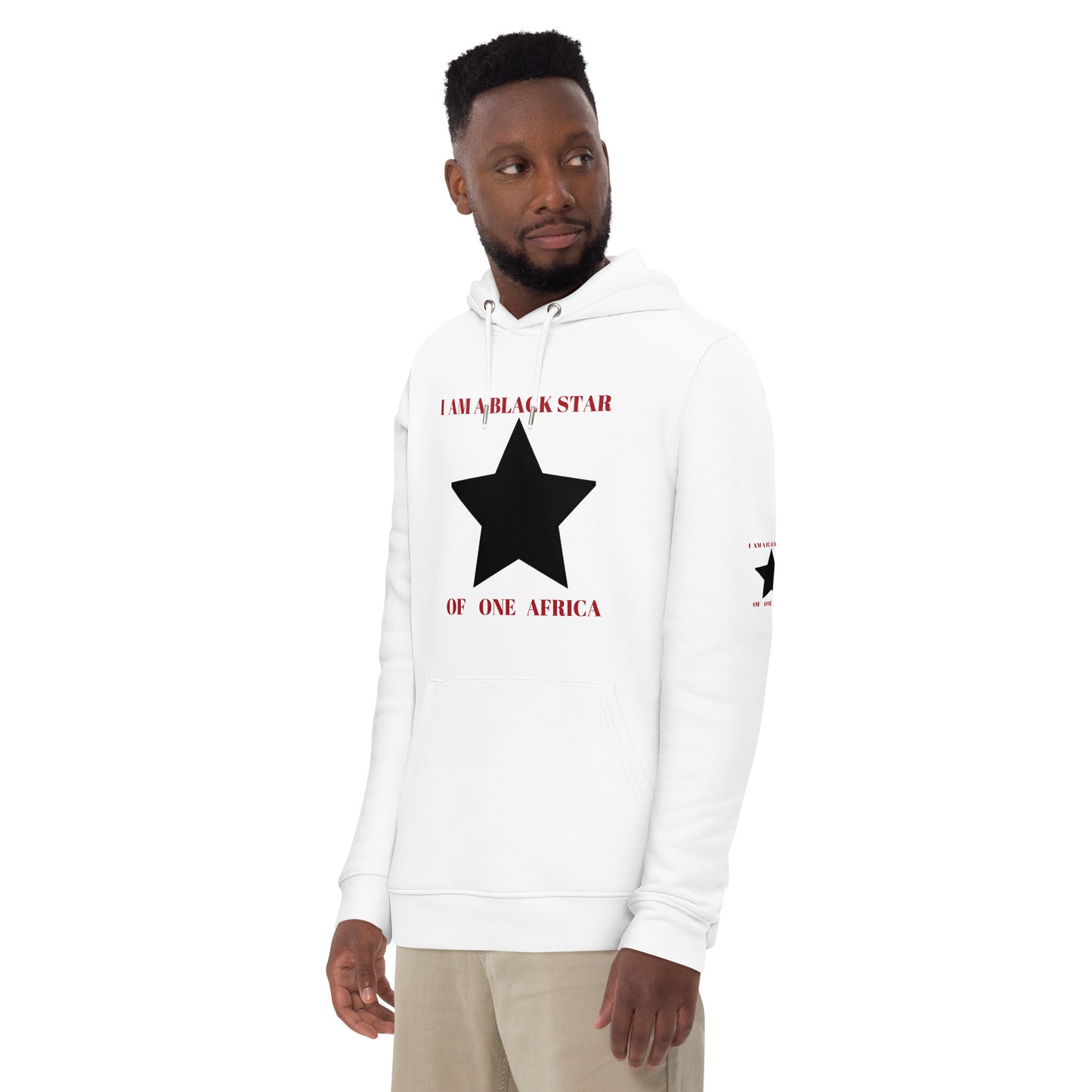 I AM A BLACK STAR Unisex Essential Eco Hoodie by SobG Designs