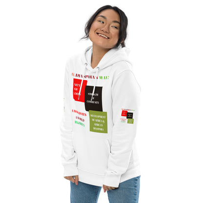 RED, BLACK, GREEN COLORS MEAN Unisex Essential Eco Hoodie by SobG Designs