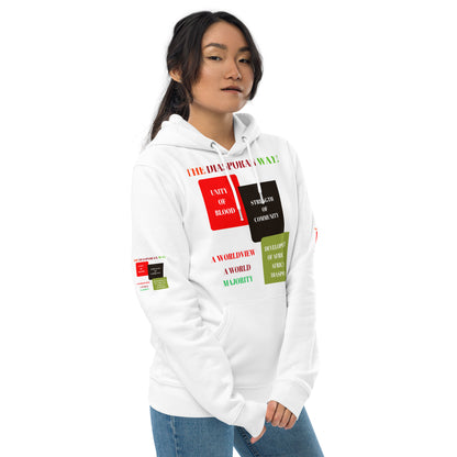 RED, BLACK, GREEN COLORS MEAN Unisex Essential Eco Hoodie by SobG Designs