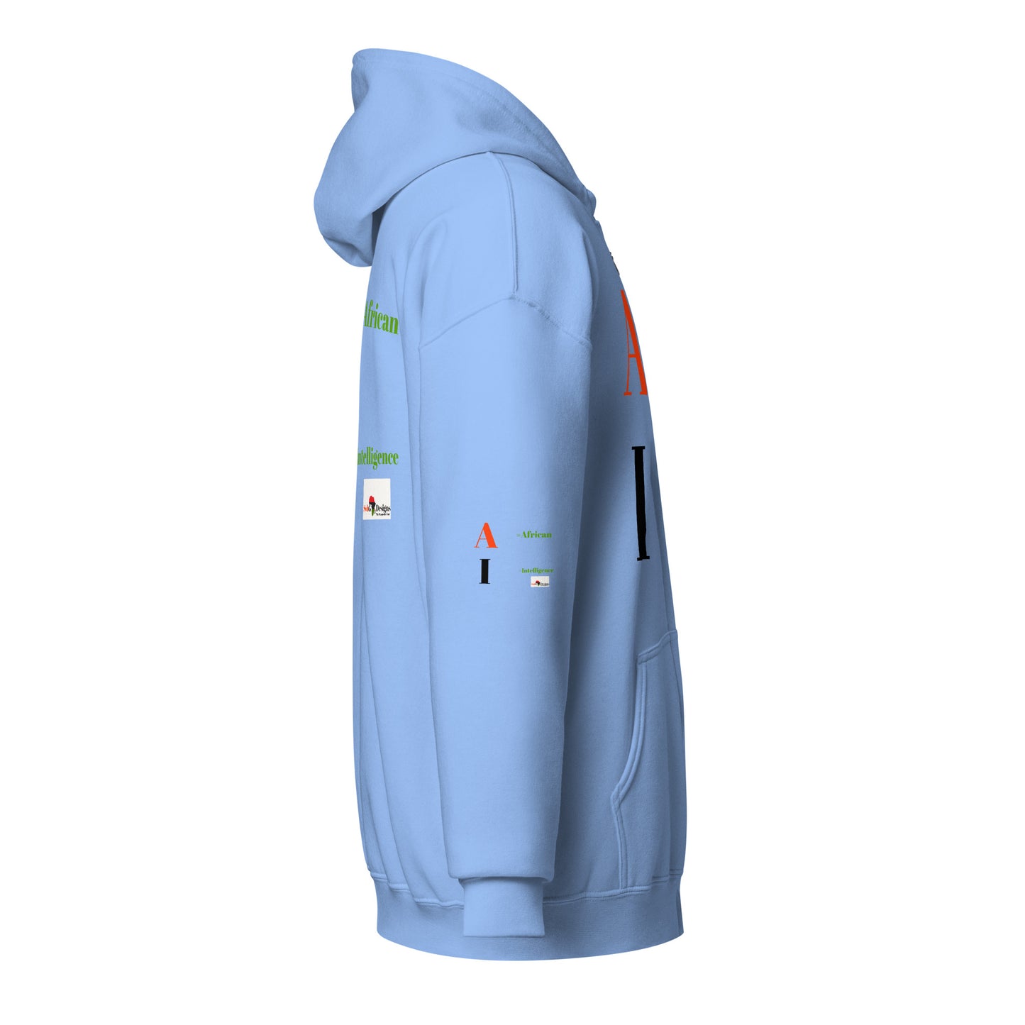 AI = African Intelligence Unisex Heavy Blend Zip Hoodie by SobG Designs