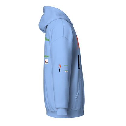 AI = African Intelligence Unisex Heavy Blend Zip Hoodie by SobG Designs