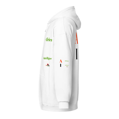 AI = African Intelligence Unisex Heavy Blend Zip Hoodie by SobG Designs