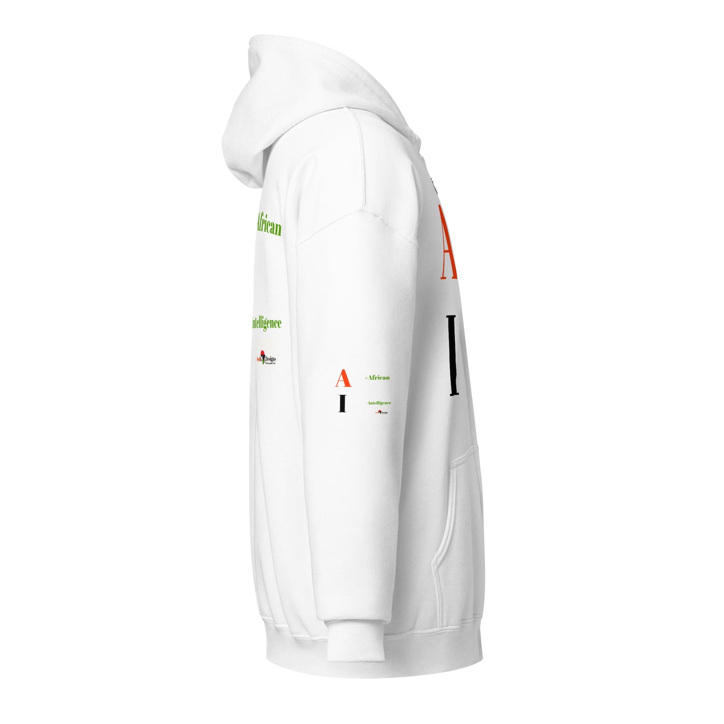 AI = African Intelligence Unisex Heavy Blend Zip Hoodie by SobG Designs