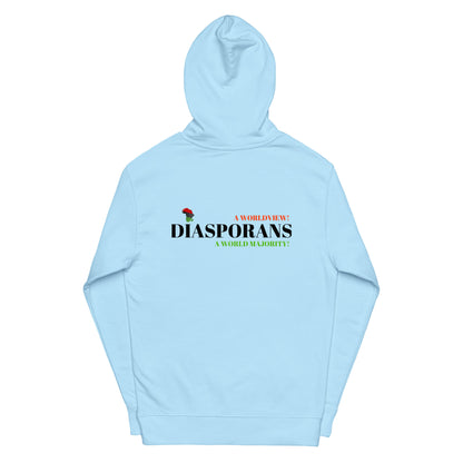 DIASPORANS  A WORLDVIEW A WORLD MAJORITY Unisex Midweight Hoodie by SobG Designs