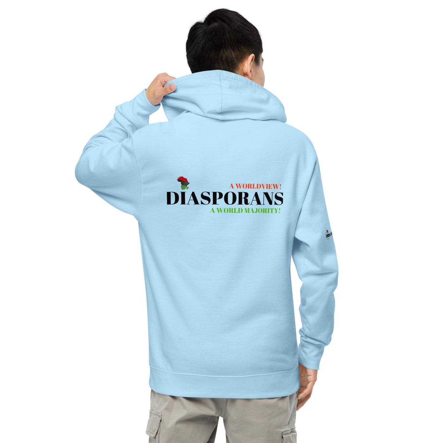 DIASPORANS  A WORLDVIEW A WORLD MAJORITY Unisex Midweight Hoodie by SobG Designs