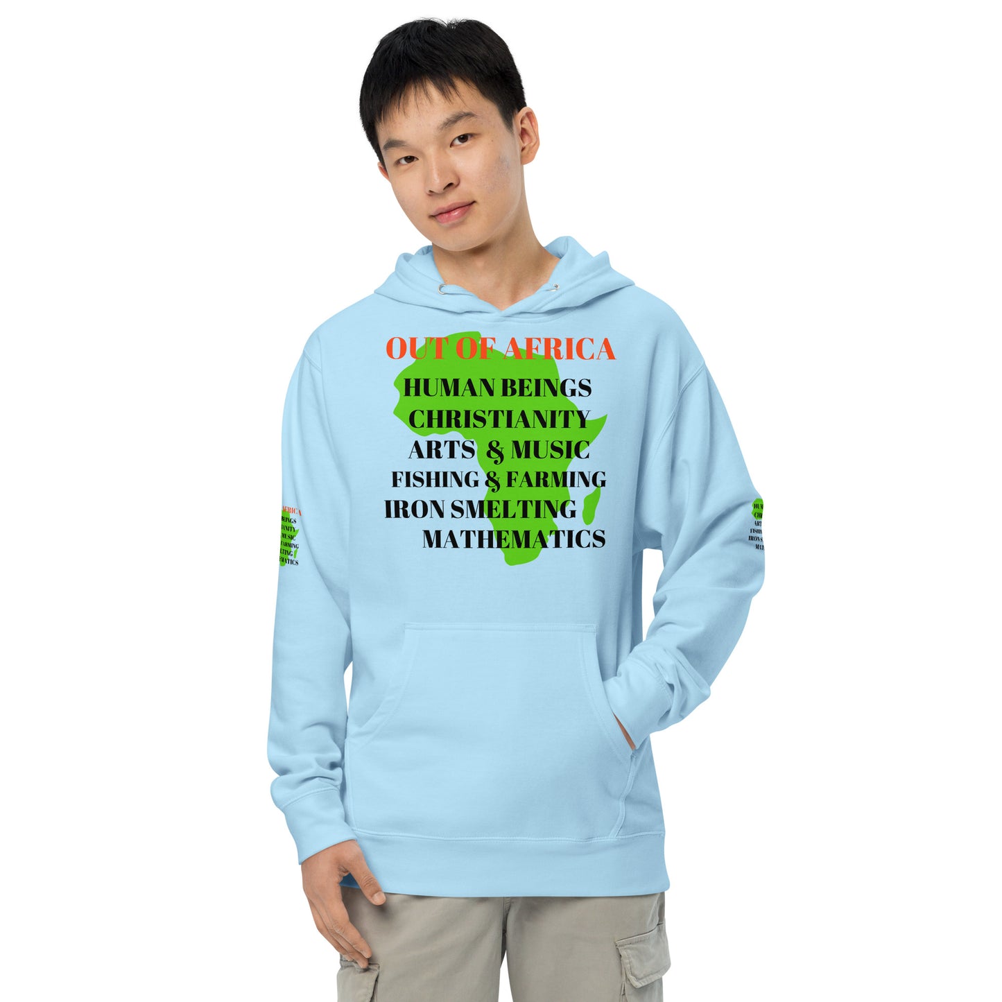 OUT OF AFRICA Unisex Midweight Hoodie by SobG Designs