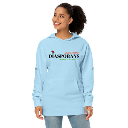 DIASPORANS  A WORLDVIEW A WORLD MAJORITY Unisex Midweight Hoodie by SobG Designs