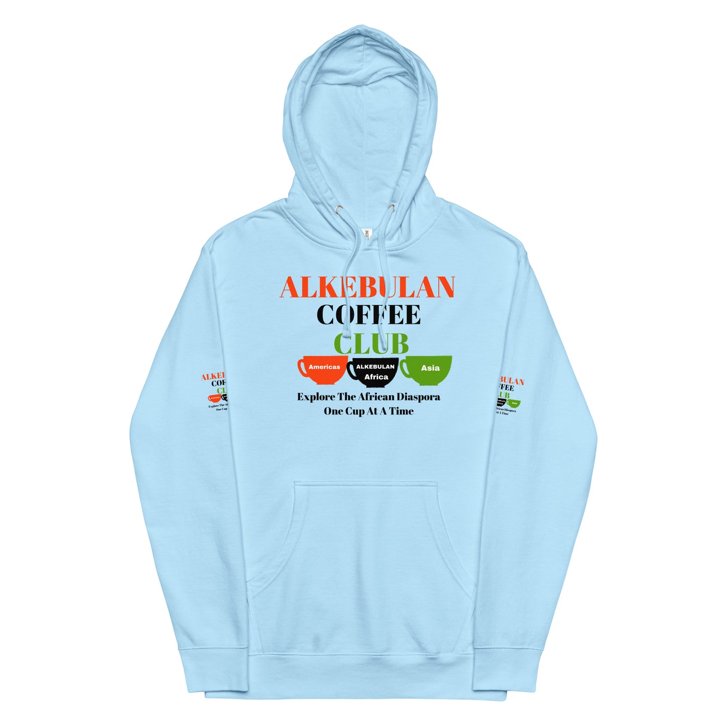 ALKEBULAN COFFEE & TEA CLUB LOGO Unisex Midweight Hoodie by SobG Designs
