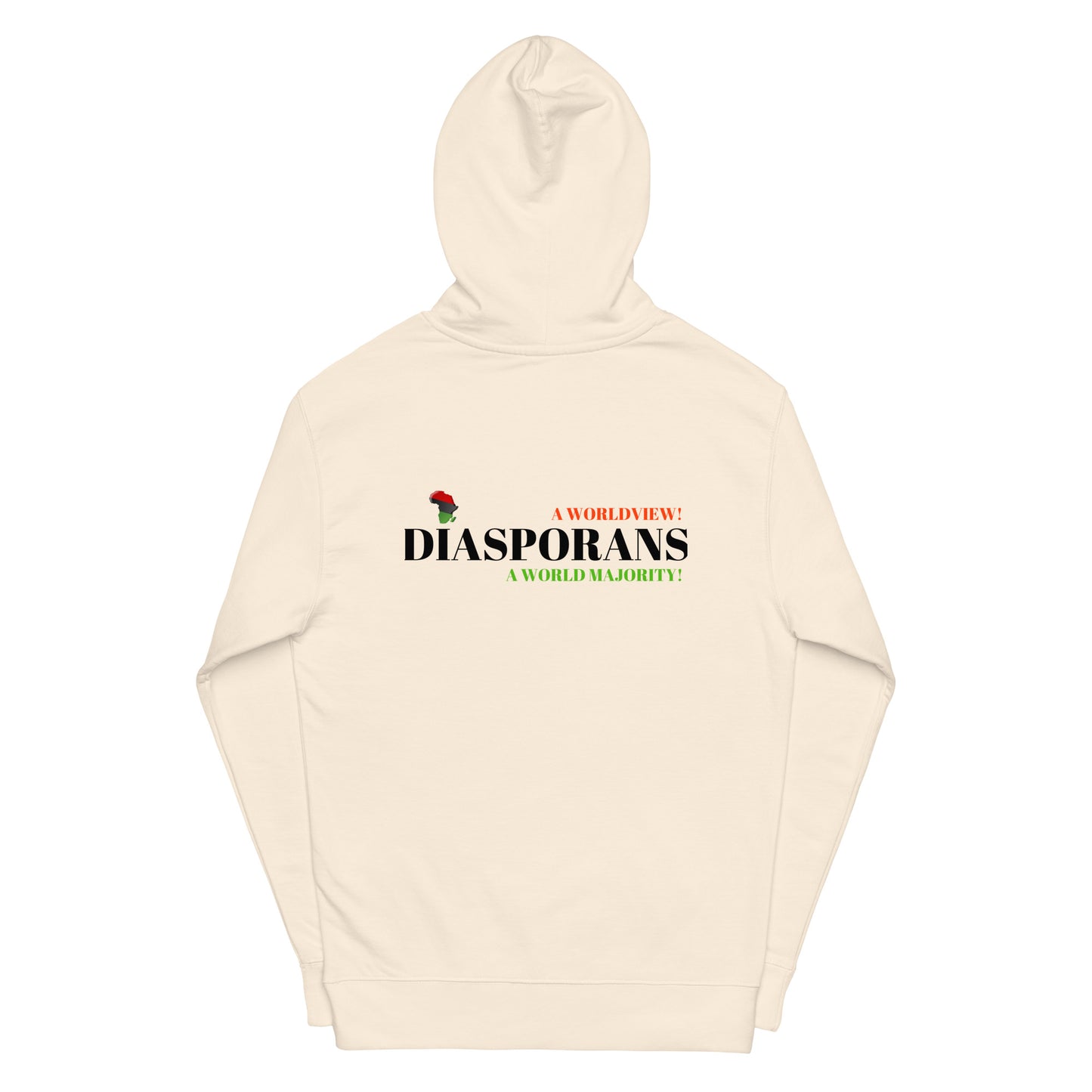 DIASPORANS  A WORLDVIEW A WORLD MAJORITY Unisex Midweight Hoodie by SobG Designs