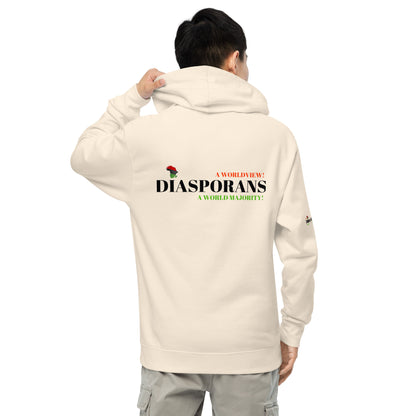 DIASPORANS  A WORLDVIEW A WORLD MAJORITY Unisex Midweight Hoodie by SobG Designs