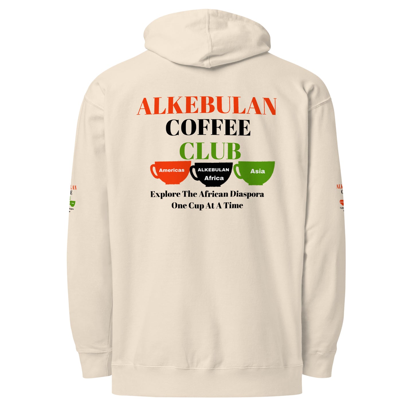 ALKEBULAN COFFEE & TEA CLUB LOGO Unisex Midweight Hoodie by SobG Designs