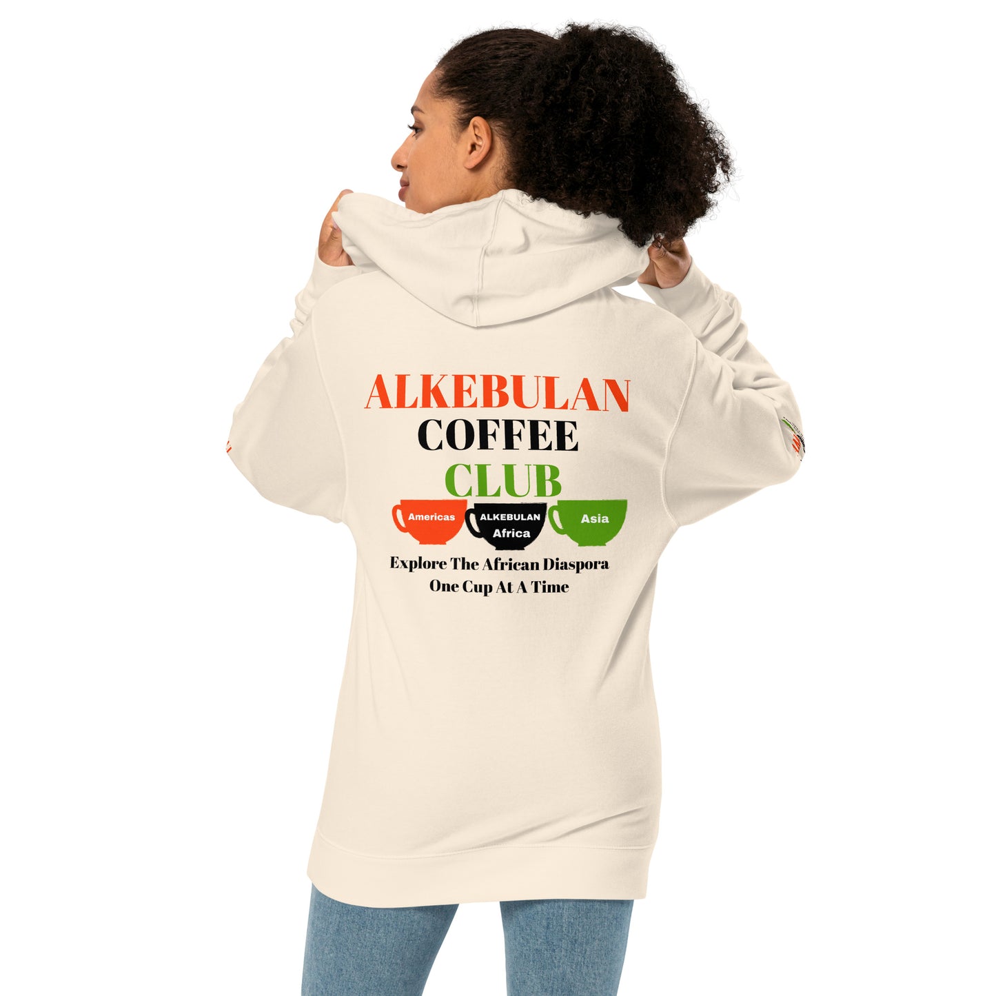 ALKEBULAN COFFEE & TEA CLUB LOGO Unisex Midweight Hoodie by SobG Designs