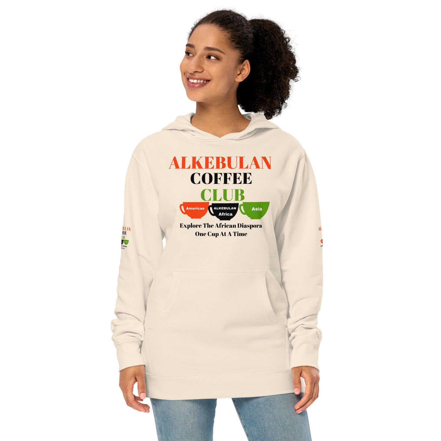 ALKEBULAN COFFEE & TEA CLUB LOGO Unisex Midweight Hoodie by SobG Designs