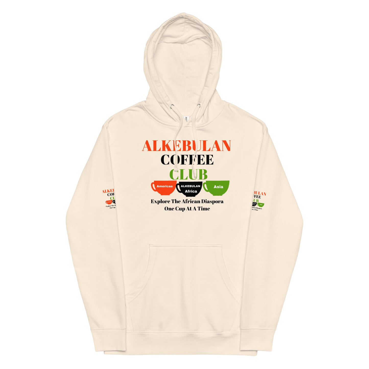 ALKEBULAN COFFEE & TEA CLUB LOGO Unisex Midweight Hoodie by SobG Designs