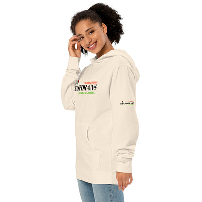 DIASPORANS  A WORLDVIEW A WORLD MAJORITY Unisex Midweight Hoodie by SobG Designs