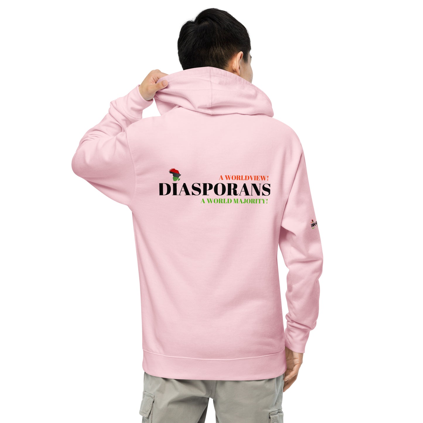DIASPORANS  A WORLDVIEW A WORLD MAJORITY Unisex Midweight Hoodie by SobG Designs