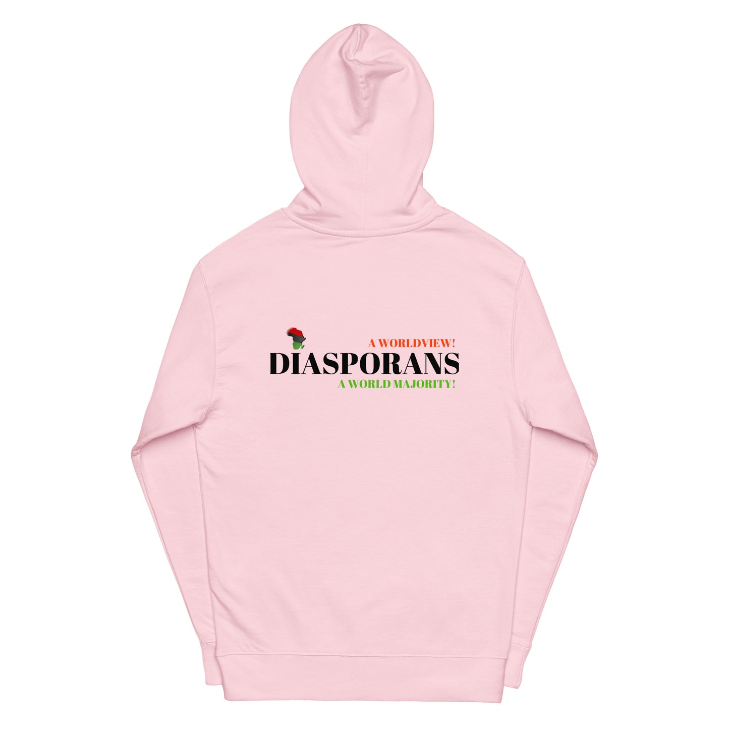 DIASPORANS  A WORLDVIEW A WORLD MAJORITY Unisex Midweight Hoodie by SobG Designs