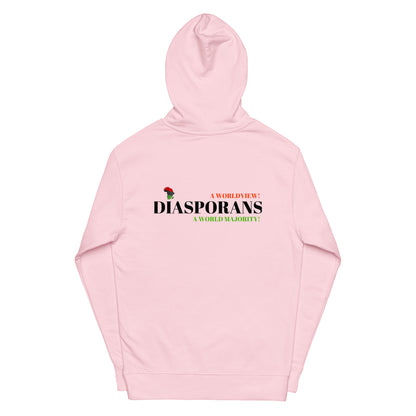 DIASPORANS  A WORLDVIEW A WORLD MAJORITY Unisex Midweight Hoodie by SobG Designs