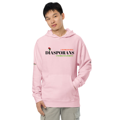 DIASPORANS  A WORLDVIEW A WORLD MAJORITY Unisex Midweight Hoodie by SobG Designs