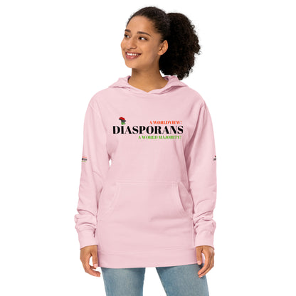 DIASPORANS  A WORLDVIEW A WORLD MAJORITY Unisex Midweight Hoodie by SobG Designs