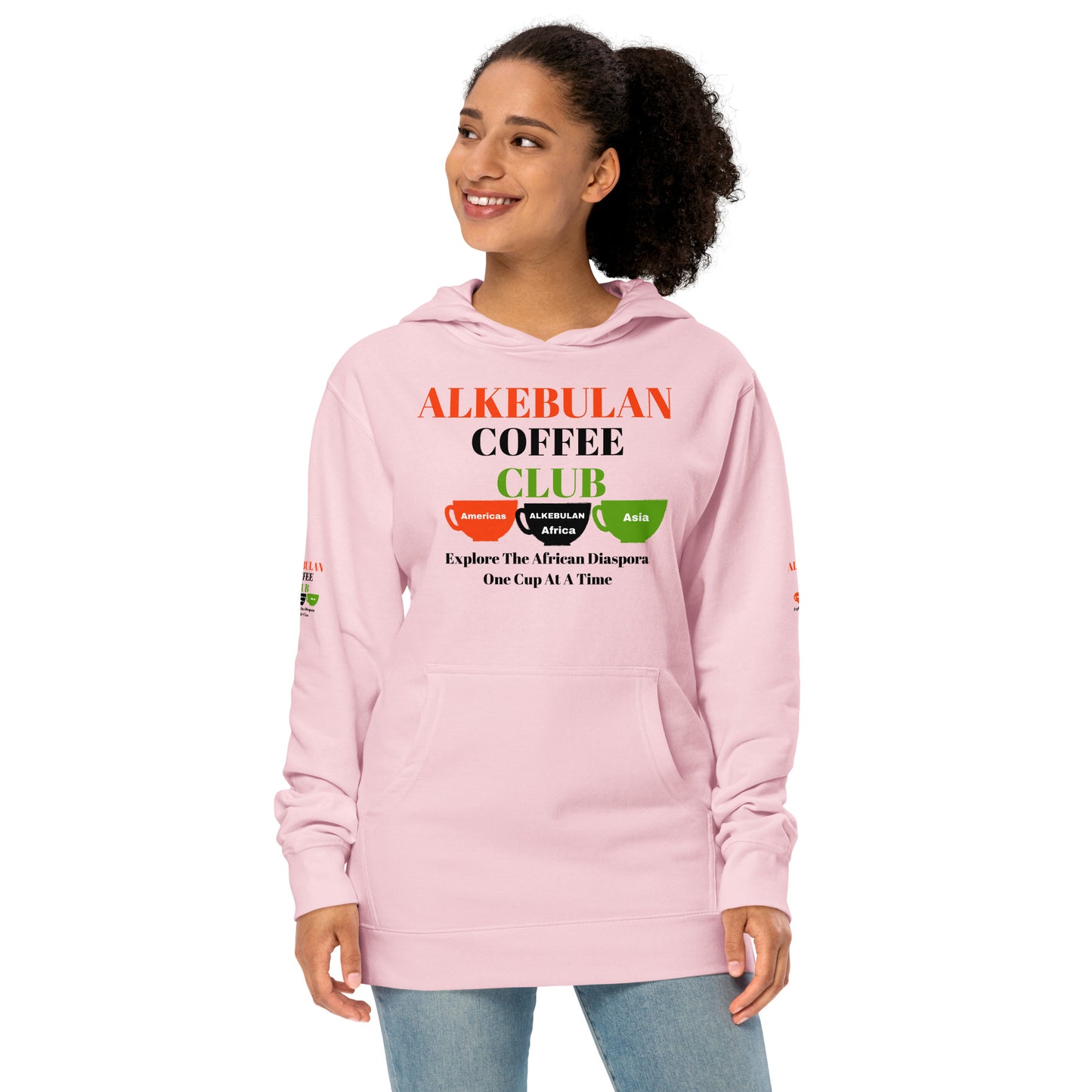 ALKEBULAN COFFEE & TEA CLUB LOGO Unisex Midweight Hoodie by SobG Designs
